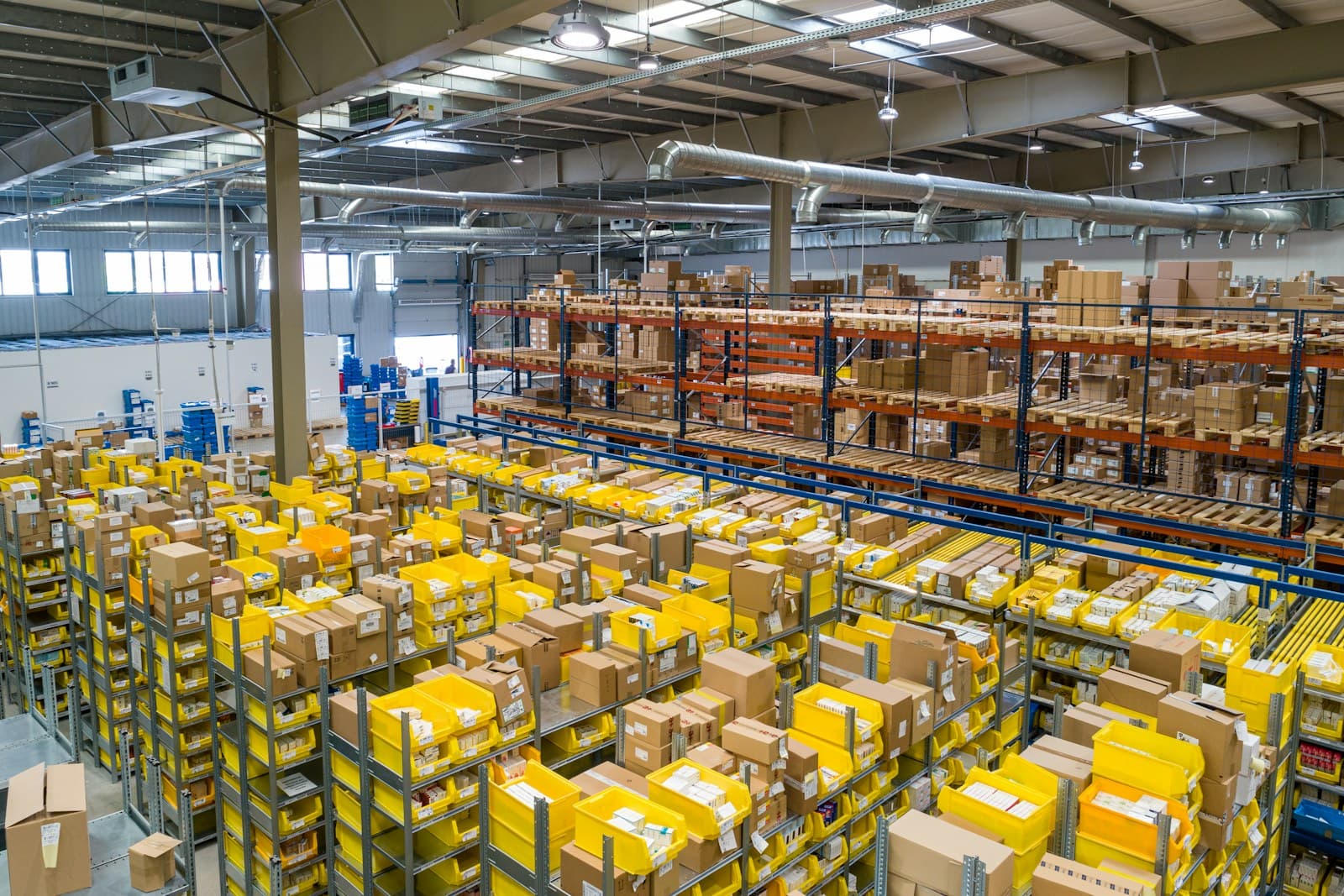 Parcels moving through a sorting facility